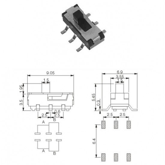 Small patches toggle switch MSS-22D18