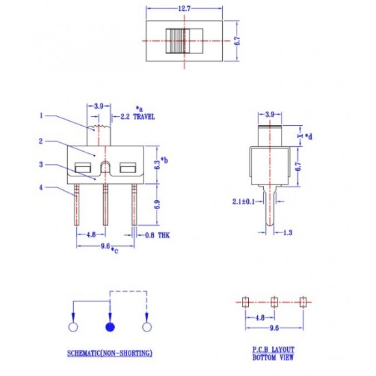 Toggle switch SS12D10